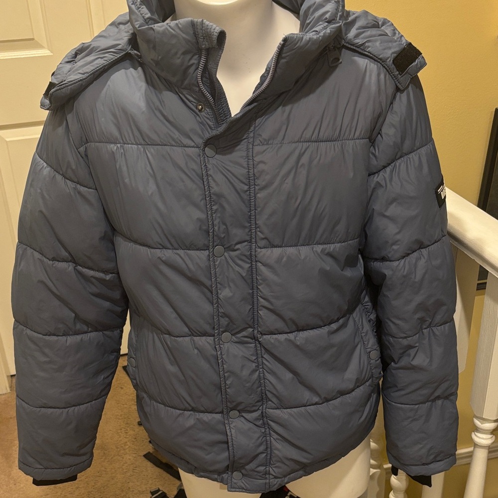 Men's Blue Diesel Puffer Jacket